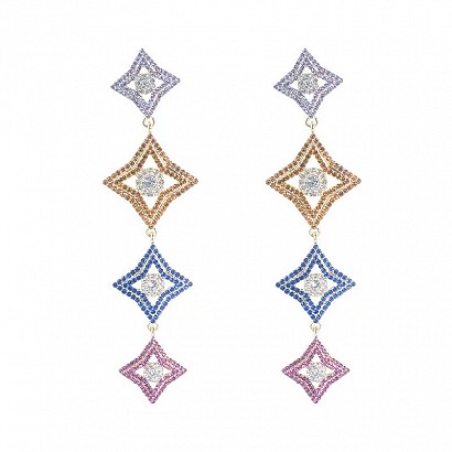 Lilac earrings with Swarovski® Crystals