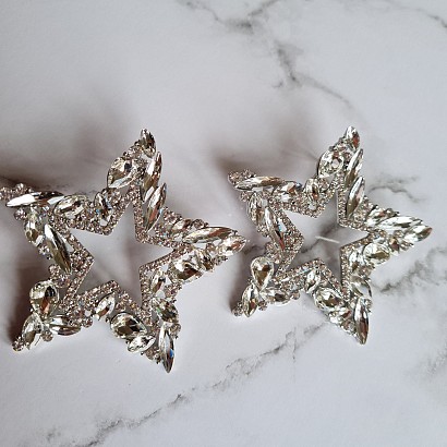Star earrings with Swarovski® Crystals 6.8/6.8CM
