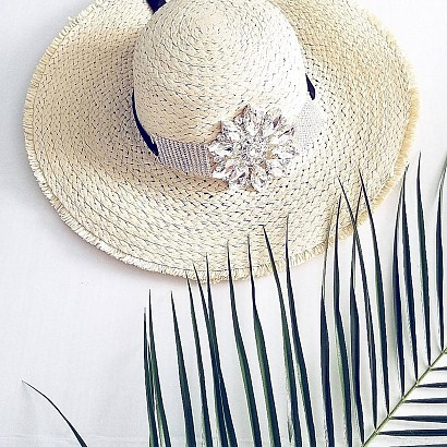 Sun hat with Swarovski® Crystals